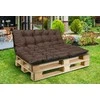 Aio Factory Sodo pagalvėlių komplektas 120/80 cm + 120/40 cm suoliukams, atsparus vandeniui, rudas