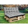 Aio Factory Sodo pagalvėlių komplektas 120/80 cm + 120/40 cm palečių suoliukui, atsparus vandeniui, pilkas