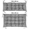 Aio Factory Sodo pagalvėlių komplektas 120/80 cm + 120/40 cm palečių suoliukui, atsparus vandeniui, pilkas