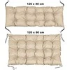 Aio Factory Sodo pagalvėlių komplektas 120/80 cm + 120/40 cm suoliukams, padėklams, vandeniui atsparus, smėlio spalvos