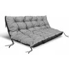 Aio Factory Sodo pagalvėlių komplektas 120/80 cm + 120/40 cm palečių suoliukui, atsparus vandeniui, pilkas