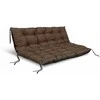 Aio Factory Sodo pagalvėlių komplektas 120/80 cm + 120/40 cm suoliukams, atsparus vandeniui, rudas