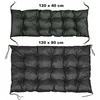 Aio Factory Sodo pagalvėlių komplektas 120/80 cm + 120/40 cm palečių suoliukui, atsparus vandeniui, juodas