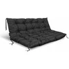 Aio Factory Sodo pagalvėlių komplektas 120/80 cm + 120/40 cm palečių suoliukui, atsparus vandeniui, juodas