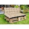 Aio Factory Sodo pagalvėlių komplektas 120/80 cm + 120/40 cm suoliukams, padėklams, vandeniui atsparus, smėlio spalvos