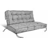 Aio Factory Sodo pagalvėlių komplektas su aukšta šonine sienele 120/80 cm + 120/40 cm, vandeniui atspariam palečių suoliukui, pilkas