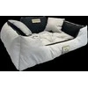 Aio Factory Šuns guolis KINGDOG 130x105 cm, personalizuotas, atsparus vandeniui, šviesiai pilkas