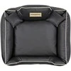 Aio Factory Šuns guolis KINGDOG ECO LEATHER 75x65 cm, nuimamas, personalizuotas, neslystantis, juodas
