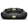 Aio Factory Šuns guolis KINGDOG ECO LEATHER 100x75 cm, nuimamas, personalizuotas, neslystantis, juodas
