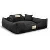 Aio Factory Šuns guolis KINGDOG MM43 100x75 cm, nuimamas, personalizuotas, neslystantis, juodas