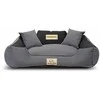 Aio Factory Šuns guolis KINGDOG MM43 75x65 cm, nuimamas, personalizuotas, neslystantis, tamsiai pilkas