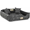 Aio Factory Šuns guolis KINGDOG voljeras 75x65 cm personalizuotas vandeniui atsparus sidabro spalvos kaulas