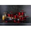 Berlinger Haus BH-1226 Raudona Metallic Line granito virtuvės reikmenų rinkinys