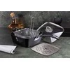 Keptuvė 24cm su krepšeliu ir garų lėkšte 4 vnt. BERLINGER HAUS Juodas PRO BH-6554