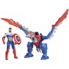"Hasbro Mech Strike Mechasaurus" Kapitonas Amerika, 2 vnt. figūrėlių pakuotė