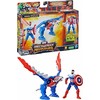 "Hasbro Mech Strike Mechasaurus" Kapitonas Amerika, 2 vnt. figūrėlių pakuotė
