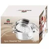Garų puodas King Hoff Kinghoff KH-3318“ nerūdijančio plieno garintuvo rinkinys, 24 cm, su vėsiomis rankenomis