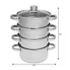 King Hoff Kinghoff KH-3317 nerūdijančio plieno garintuvų rinkinys, 5 dalys, 18 cm