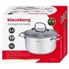 Klausberg KB-7213 3,3 l nerūdijančio plieno puodas su grūdinto stiklo dangčiu