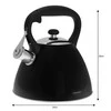 Klausberg KB-7208 3L juodas INOX nerūdijančio plieno virdulys su švilpimu