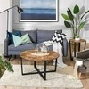 kontrast Staliukas niski kawowy loft 88cm apvalus