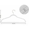 Leobert Aksominės pakabos, baltos, 20 vnt. - CRF026W01