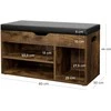 Sobuy Batų spintelė LHS30BX, ruda/juoda