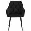 Leobert JORK kėdė - juodas aksomas / juodos kojos x 2