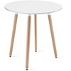 Leobert Stalas KAMI apvalus MDF stalviršis, baltas, Ø 60 cm, 74 cm