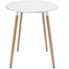 Leobert Stalas KAMI apvalus MDF stalviršis, baltas, Ø 60 cm, 74 cm