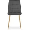 Leobert Krzesło KARA - ciemny pilka aksamit / nogi spalva drewna x 1