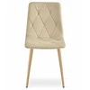 Leobert LIBRA kėdė - šviesiai smėlio spalvos aksomas / medžio spalvos kojos x 4