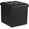Leobert Sulankstomas pufas L su sagomis - 38x38x38cm, juoda eko oda