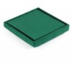 Leobert Žalias aksominis pufas 30x30x30 cm sulankstomas organizatorius su erdvia daiktadėže