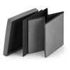 Leobert Sulankstomas pufas M - 30x30x30cm aksominis pilkas x 16
