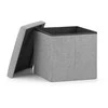 Leobert Sulankstomas pufas M - 30x30x30cm pilkas x 16
