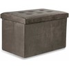 Leobert Sulankstomas pufas XL su sagomis - 60x38x38cm, aksominis rudas, 4 vnt.