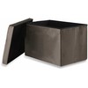 Leobert Sulankstomas pufas XL su sagomis - 60x38x38cm, aksominis rudas, 4 vnt.
