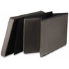 Leobert Sulankstomas pufas XL su sagomis - 60x38x38cm, aksominis rudas, 4 vnt.