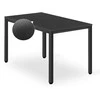 Leobert TESSA stalas 120cm x 60cm - juoda / juoda kojelės