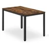 Leobert TESSA stalas 120 cm x 60 cm - kaimiško stiliaus / juodos kojos