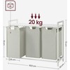 Krepšys skalbiniams Leobert Krepšys skalbiniams trzykomorowy 3x38 l BLH301W01