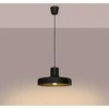 Sollux Lighting BILO pakabinamas šviestuvas, juodas, plienas, E27 lemputė, modernus, apvalus, 35x120 cm