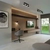Sollux Lighting Sieninis šviestuvas RING juodas jungiklis