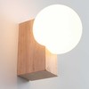 Sollux Lighting BULBO Peach Puff 1 lemputės medinis ir stiklinis modernus pakabinamas šviestuvas IP20
