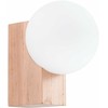 Sollux Lighting BULBO Peach Puff 1 lemputės medinis ir stiklinis modernus pakabinamas šviestuvas IP20