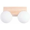 Pakabinamas šviestuvas Sollux Lighting BULBO Peach Puff 2 medinių ir stiklinių pakabinamų šviestuvų komplektas, IP20