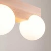 Pakabinamas šviestuvas Sollux Lighting BULBO Peach Puff 2 medinių ir stiklinių pakabinamų šviestuvų komplektas, IP20