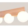 Sollux Lighting BULBO „Peach Puff“ 3 lempučių medžio ir stiklo pakabinamas šviestuvas, modernus dizainas
