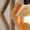 Sollux Lighting CARO medinis geometrinis toršeras, E27, 15 W, natūrali mediena, juodas